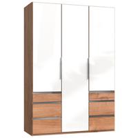 Ormar S Klasičnim Vratima Level 36c - bijela/boje hrasta, Moderno, staklo/drvni materijal (150/216/58cm) - Modern Living