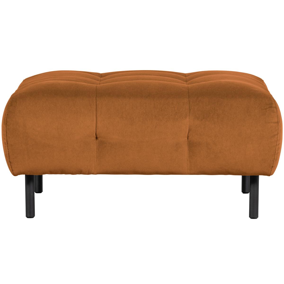 Hocker Lloyd Braun B: 90cm - Schwarz/Braun, Design, Textil/Metall (90/45/90cm) - Livetastic