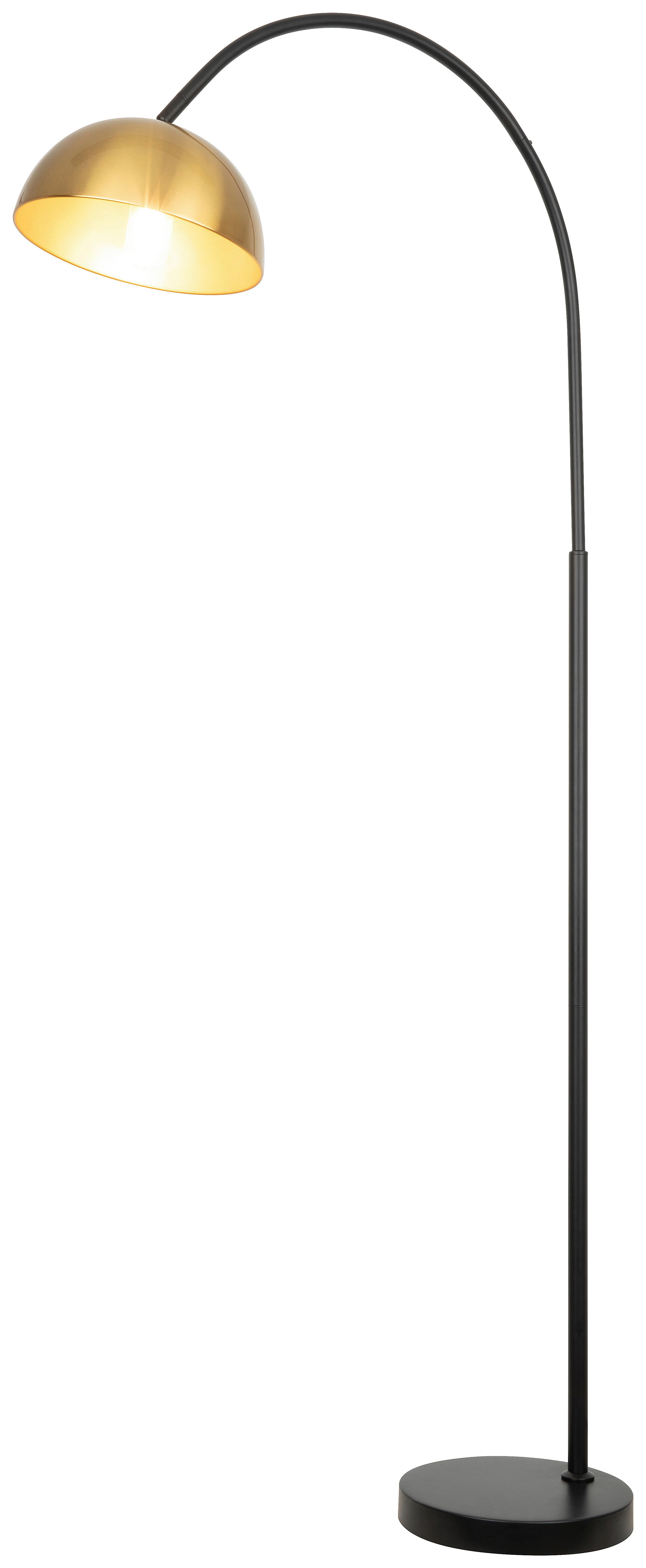 LAMPA STOJĄCA GELI - czarny/kolor złoty, Trend, metal (70/25/157cm) - Novel