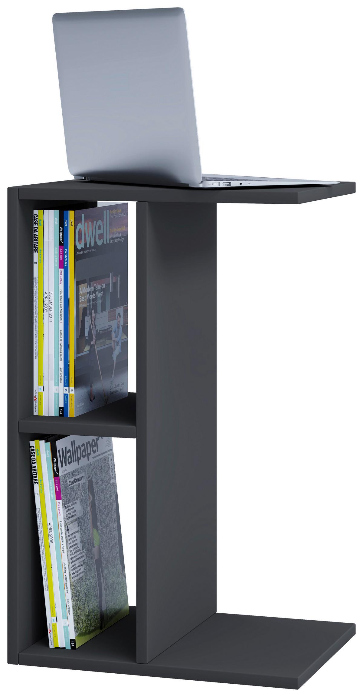 COUCHTISCH NACHTO - Anthrazit, Design, Holzwerkstoff (40/30/63cm) - MID.YOU