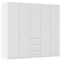 Omara S Klasičnimi Vrati Evelyn, Bela - bela, Design, umetna masa/leseni material (251/223/60cm) - Novel