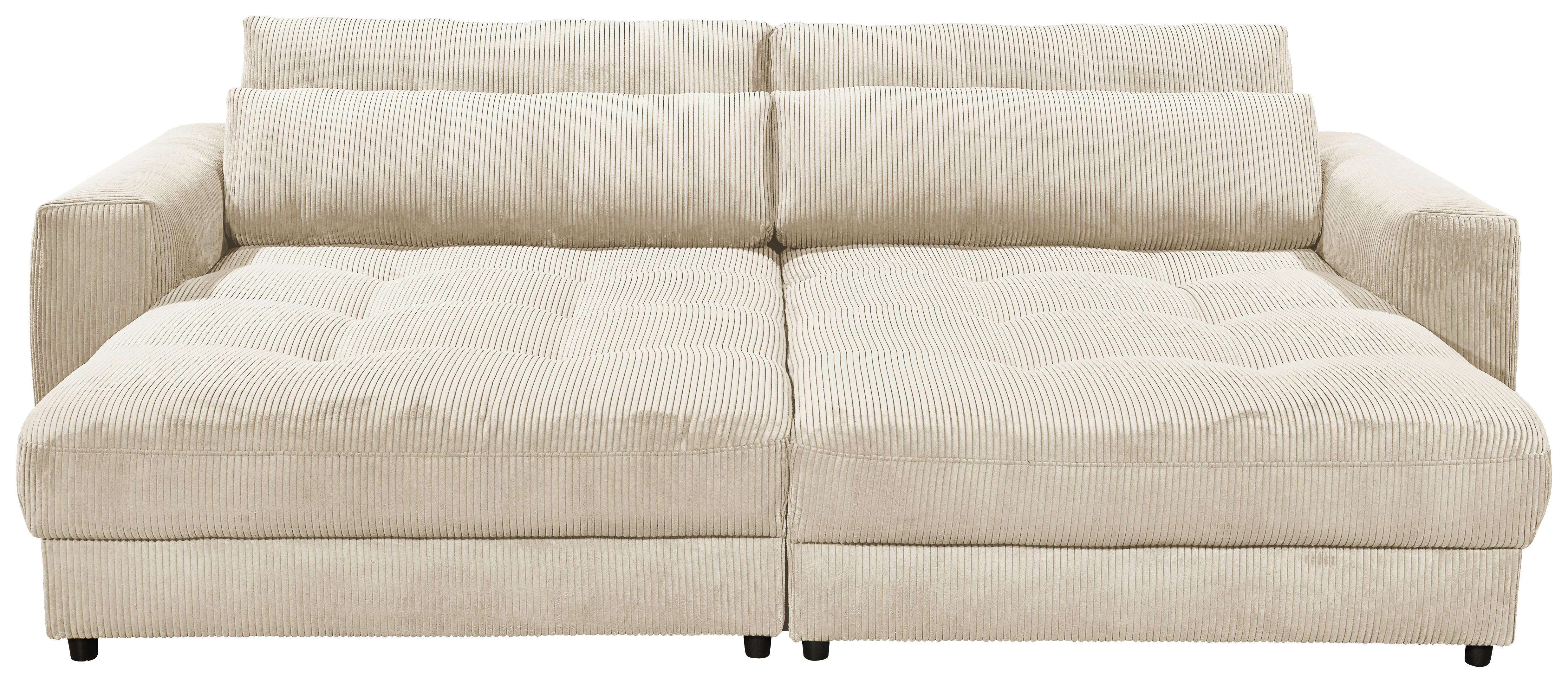 Bigsofa Barura Loveseat ca. 292x194 cm Creme - Creme/Schwarz, KONVENTIONELL, Holzwerkstoff/Kunststoff (292/90/194cm) - MID.YOU