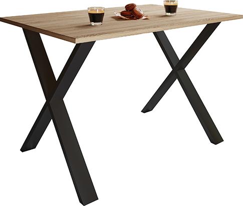 STÓŁ DO JADALNI XONA - czarny/kolor dębu sonoma, Basics, materiał drewnopochodny/metal (110/50/76cm) - MID.YOU
