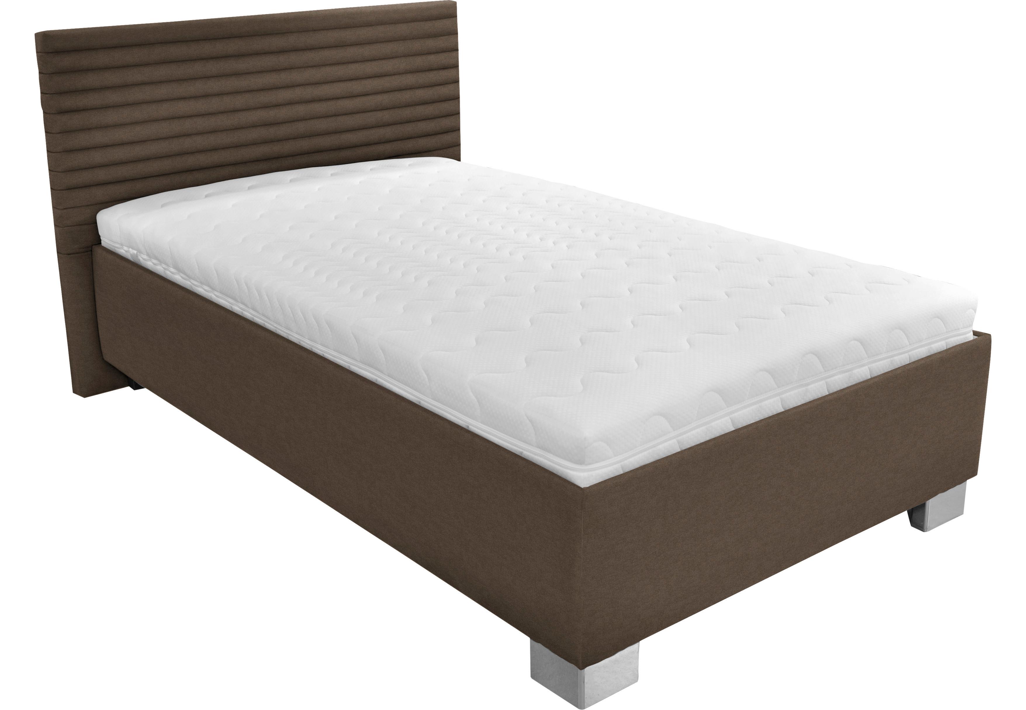 Tapecirani Krevet Como - bijela/boje kroma, drvo/tekstil (120/200cm)