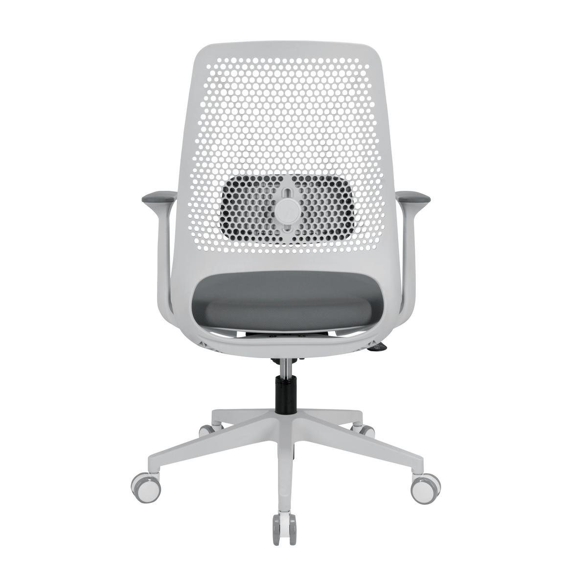 Pisarniški Stol Parferio W, Siva - siva/bela, Basics, umetna masa/tekstil (63/99/56cm) - MID.YOU
