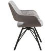 STOL MED ARMSTÖD ADRIANA - grå/svart, Modern, metall/trä (61/85/62,5cm) - Premium Living
