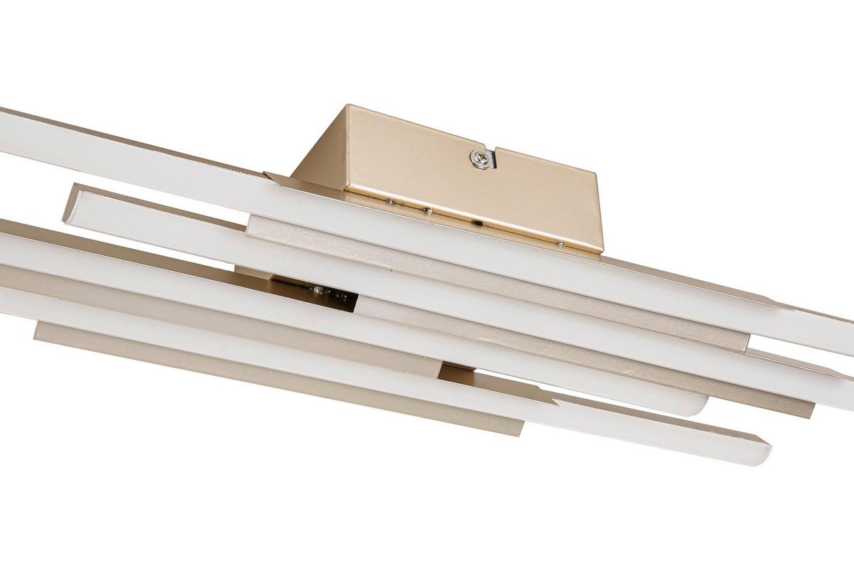 LED-Deckenleuchte Lir Champagner max. 30 Watt - Champagner, MODERN, Kunststoff/Metall (68/15cm) - Mömax