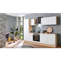 Küchenblock Artisan-Classic Weiß B: ca. 270 cm - Silberfarben/Weiß, KONVENTIONELL, Holzwerkstoff/Kunststoff (270cm) - Menke