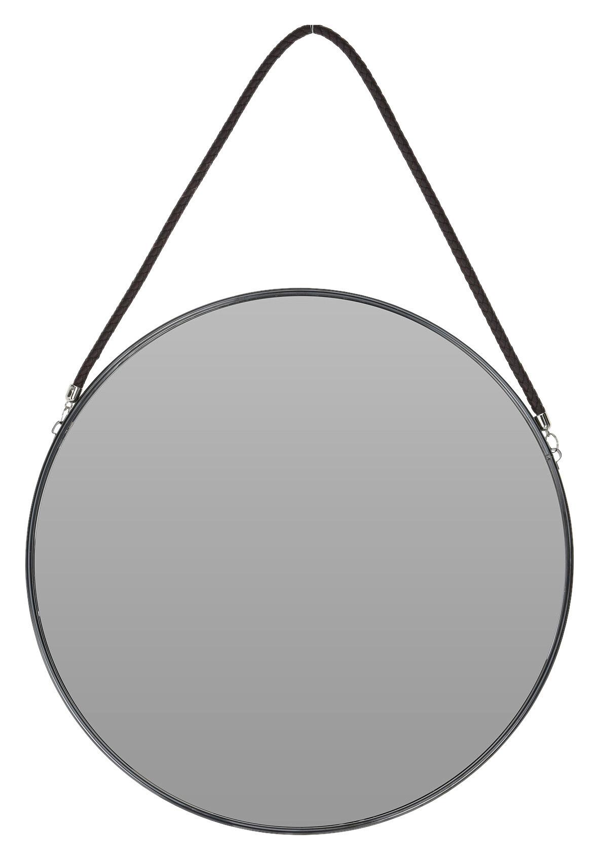 Wanddeko Leandro Ø ca. 38,5cm - Klar/Schwarz, Modern, Glas/Metall (38,5/1,2cm) - Modern Living