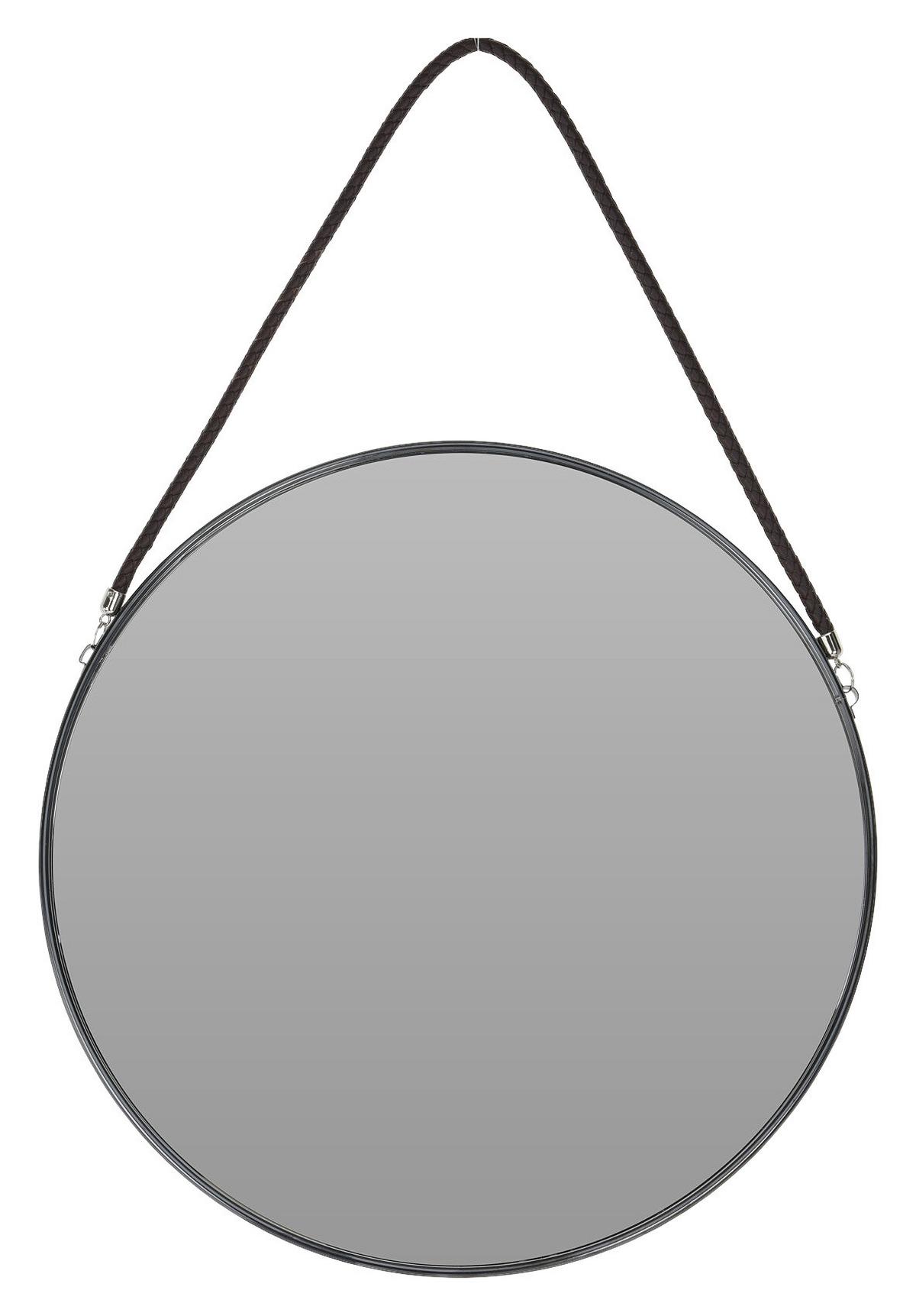 Wanddeko Leandro Ø ca. 38,5cm - Klar/Schwarz, Modern, Glas/Metall (38,5/1,2cm) - Modern Living