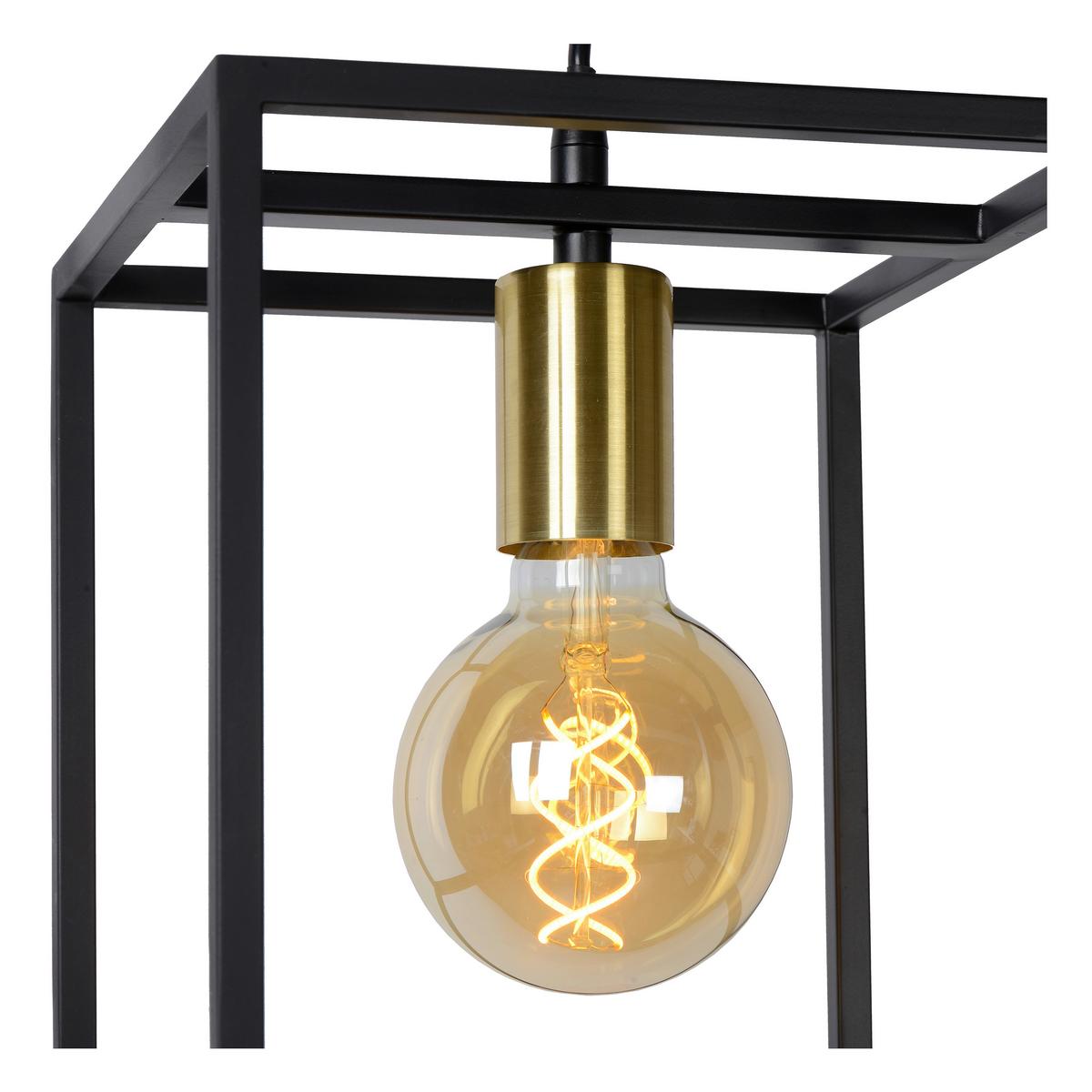 Hängeleuchte 00424/01/30 Ruben - Schwarz, Basics, Metall (22/22/150cm) - Lucide
