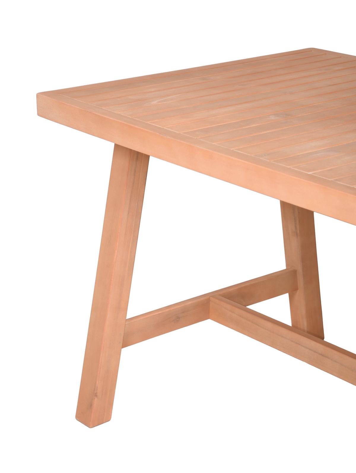 Gartentisch Holz Bogota ca. 150x85 cm geölt - Hellbraun, Basics, Holz (150/85/75cm) - Gardenson