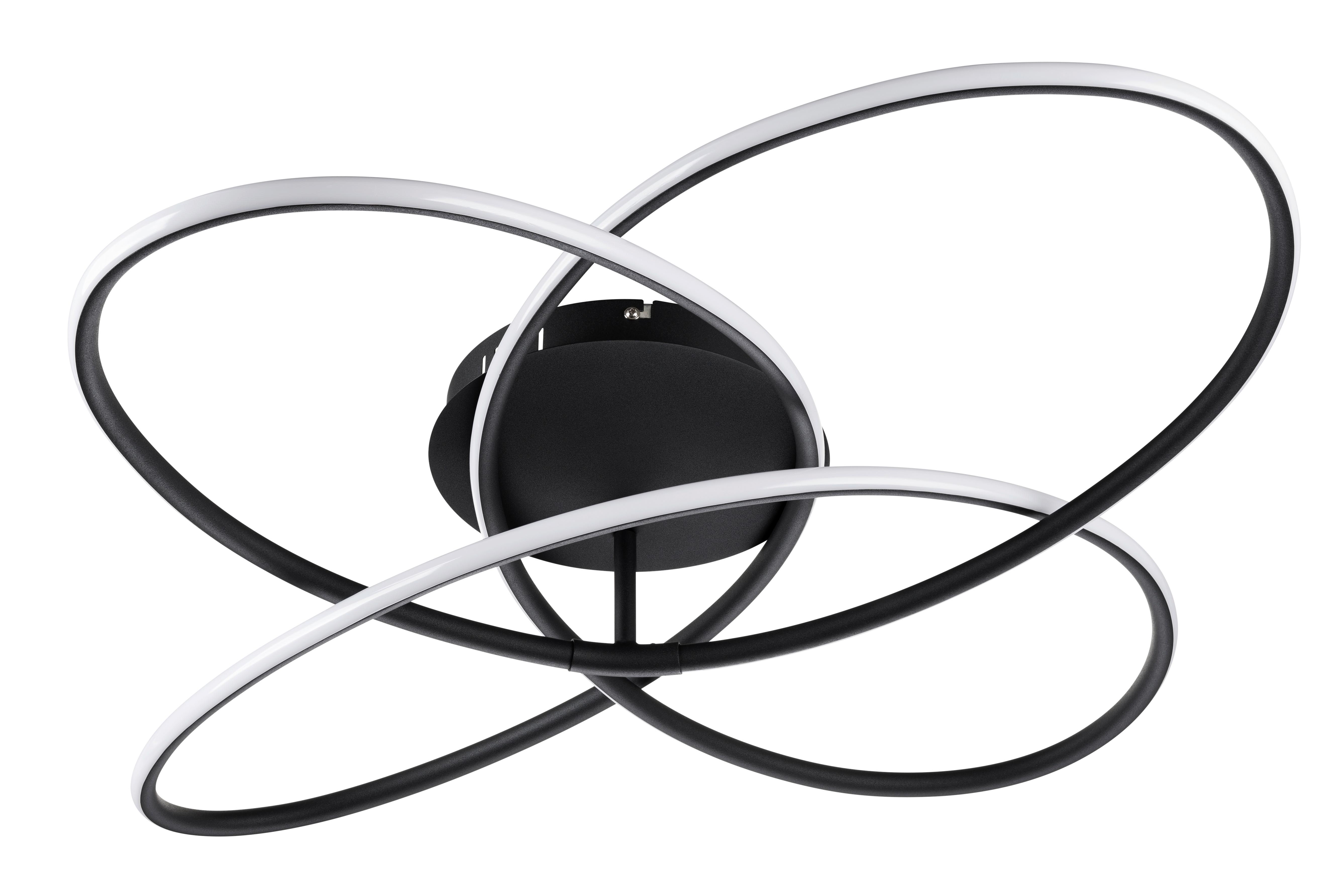 LED-DECKENLEUCHTE 67201S-60  PANDA - Weiss/Opal, Design, Kunststoff/Metall (80/13,5cm) - Globo