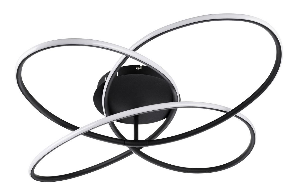 LED-DECKENLEUCHTE 67201S-60  PANDA - Weiss/Opal, Design, Kunststoff/Metall (80/13,5cm) - Globo