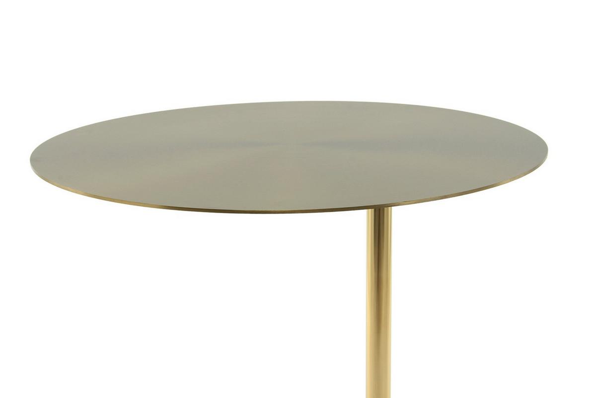 Beistelltisch Beistelltisch Oscar 400 Braun - Goldfarben/Multicolor, Design, Glas/Stein (40/54/40cm) - Kayoom