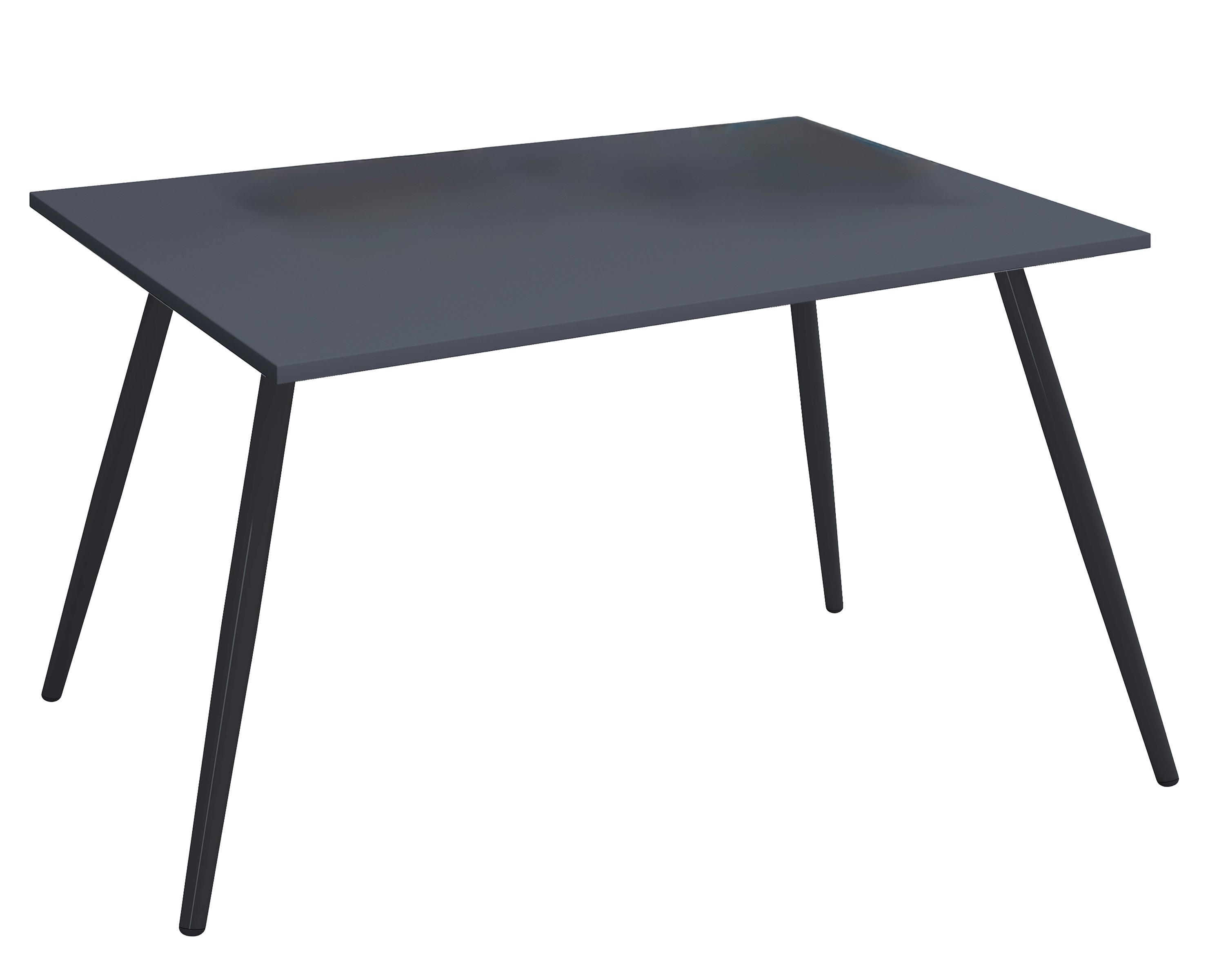 Pisalna Miza Salia, Črna, Antracit, 80x50cm - črna/antracit, Moderno, kovina/leseni material (80/50/70cm) - MID.YOU