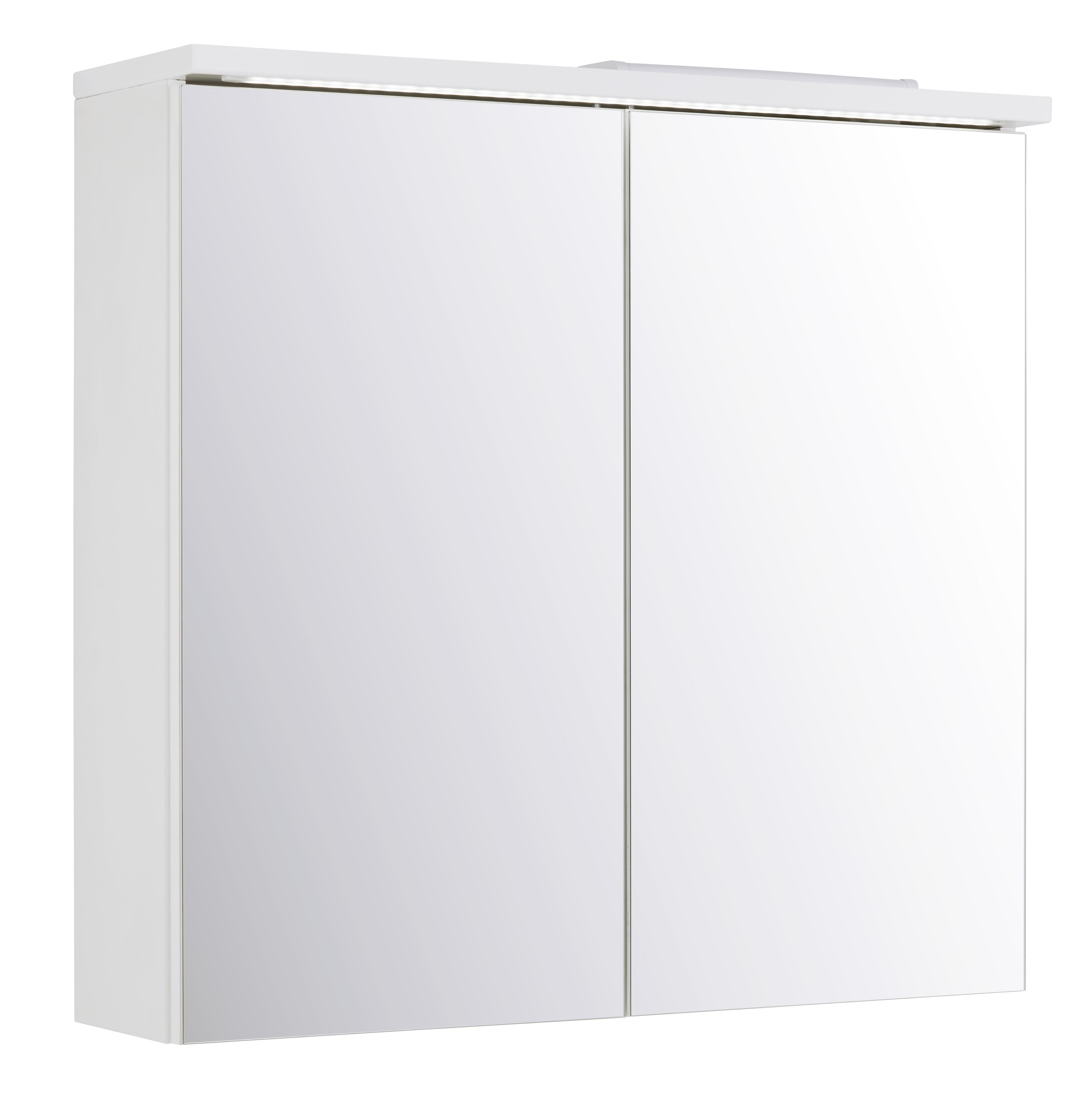 Spiegelschrank in Weiß - MODERN, Glas/Holzwerkstoff (80/77/23cm) - Mömax