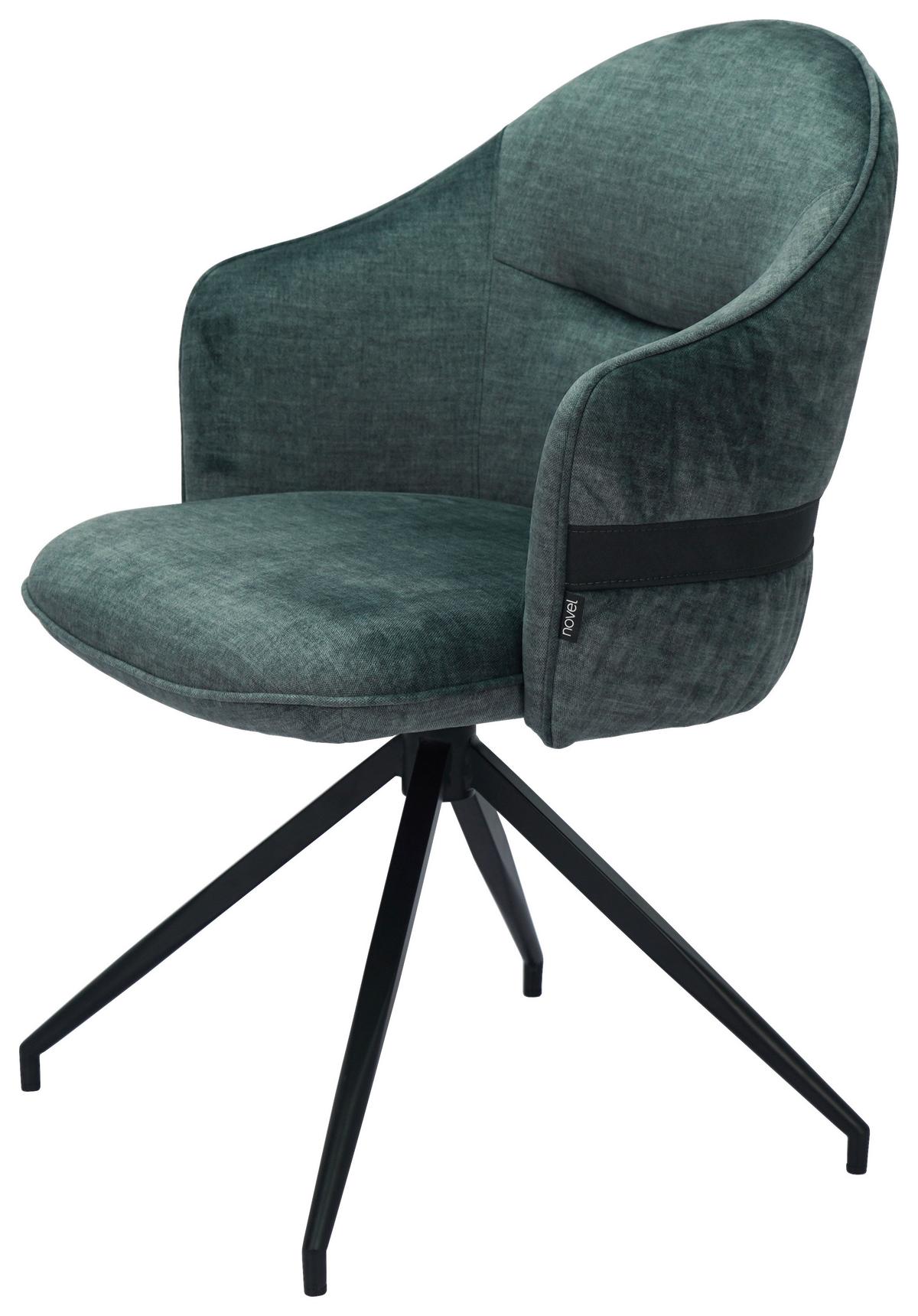 KRZESŁO VOGUE - zielony/czarny, Design, metal/tkanina (63/83/63cm) - Novel