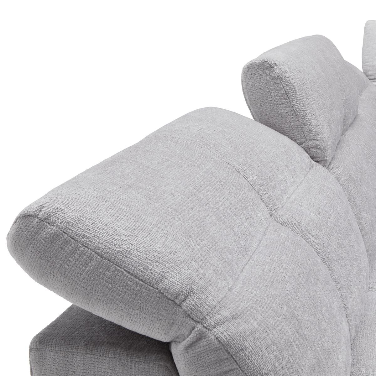 Kutna Garnitura Silvio - svijetlo siva/crna, Moderno, tekstil/metal (275/85-105/225cm) - Mömax