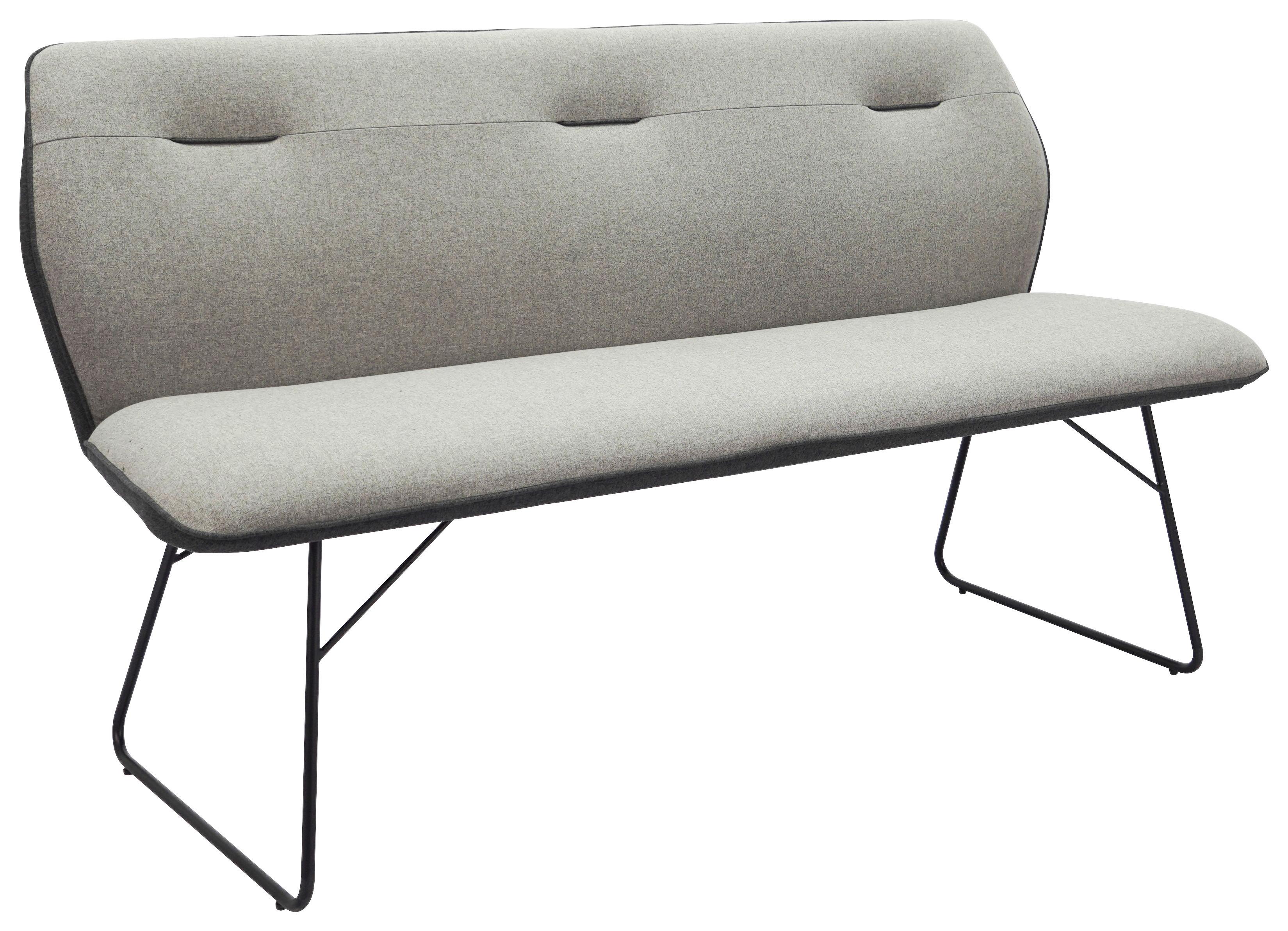 ŁAWKA POP UP - jasnoszary/czarny, Design, metal/tkanina (156/88/62cm) - Novel