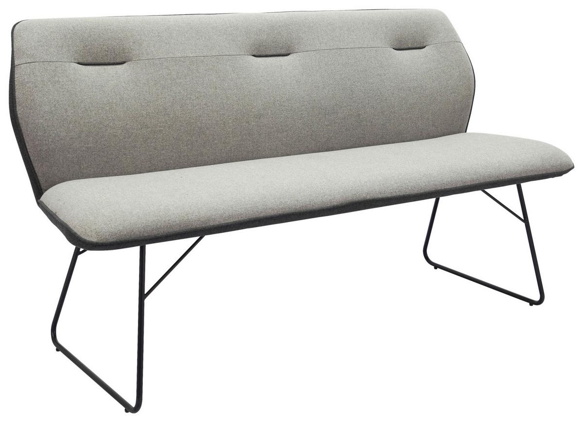 ŁAWKA POP UP - jasnoszary/czarny, Design, metal/tkanina (156/88/62cm) - Novel