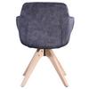 STOL MED ARMSTÖD RELAX -BASED- - brun/antracit, Modern, trä/textil (60/82/61cm) - Mömax
