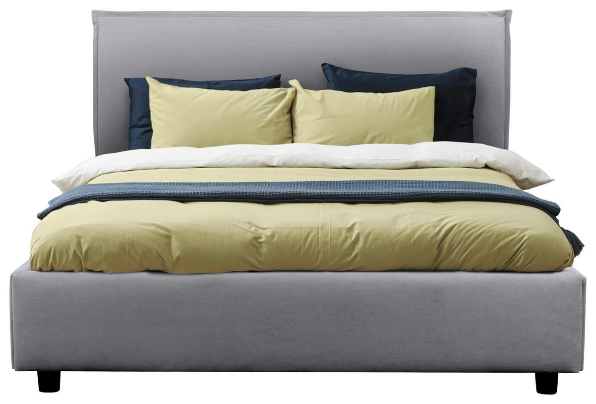 Kárpitozott Ágykeret Milano - szürke, Konventionell, műanyag/faalapú anyag (140/200cm)
