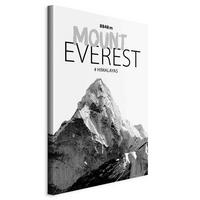 Slika Na Platnu Mount Everest - črna/sivobela, Basics, tekstil/les (80/120/1.2cm) - artgeist