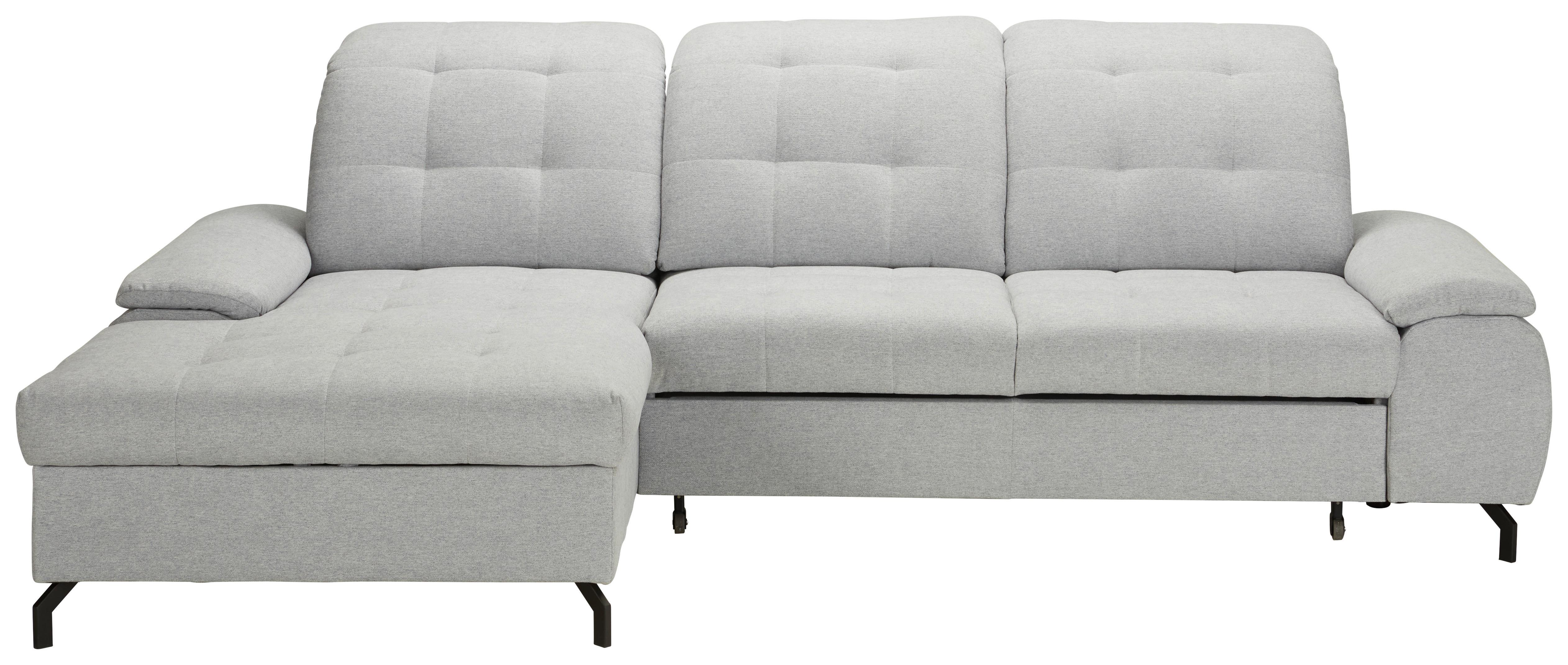 Sedežna Garnitura Como Mini, Siva, Ležišče, Predal, Leva - siva/črna, Moderno, kovina/umetna masa (167/89-106/263cm) - Mömax