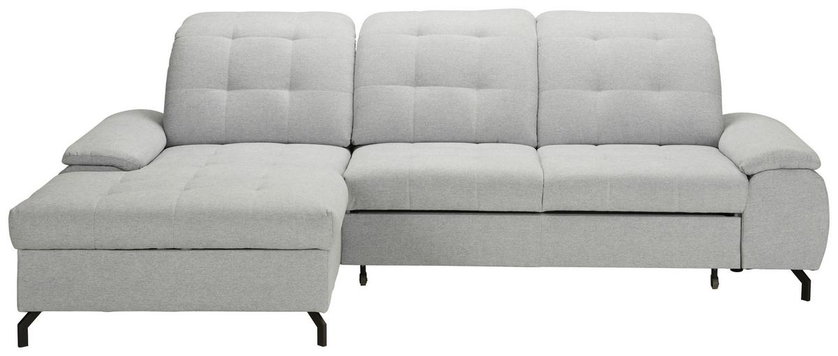 Sedežna Garnitura Como Mini, Siva, Ležišče, Predal, Leva - siva/črna, Moderno, kovina/umetna masa (167/89-106/263cm) - Mömax