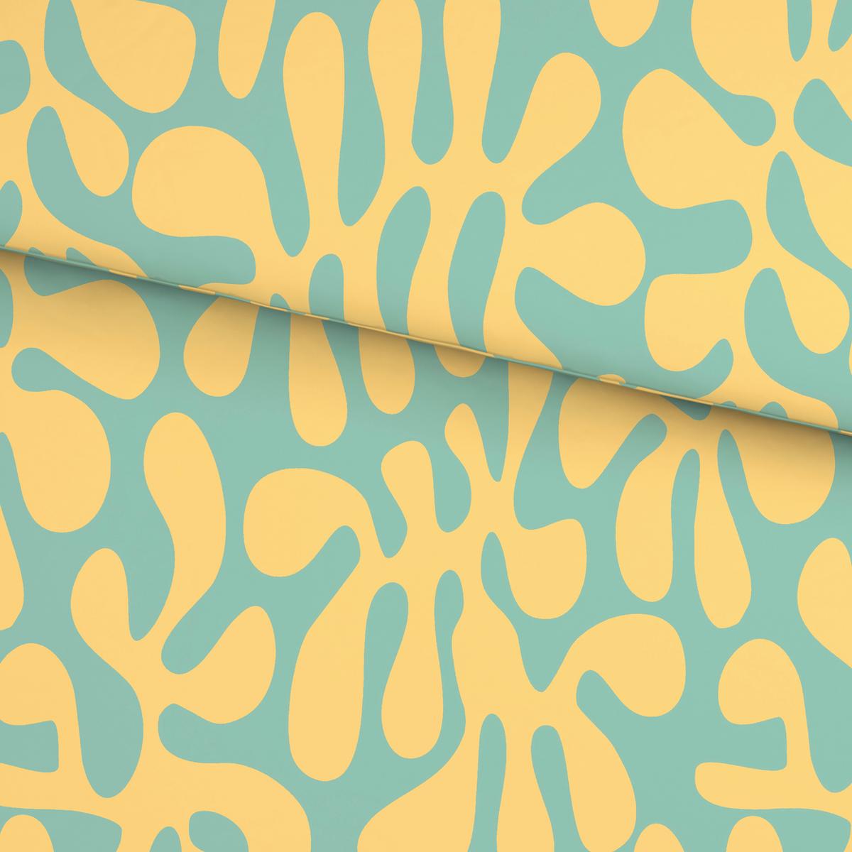 Bettwäsche Deno Gelb/Hellblau ca. 135x200cm - Gelb/Hellblau, Textil (135/200cm) - Mömax