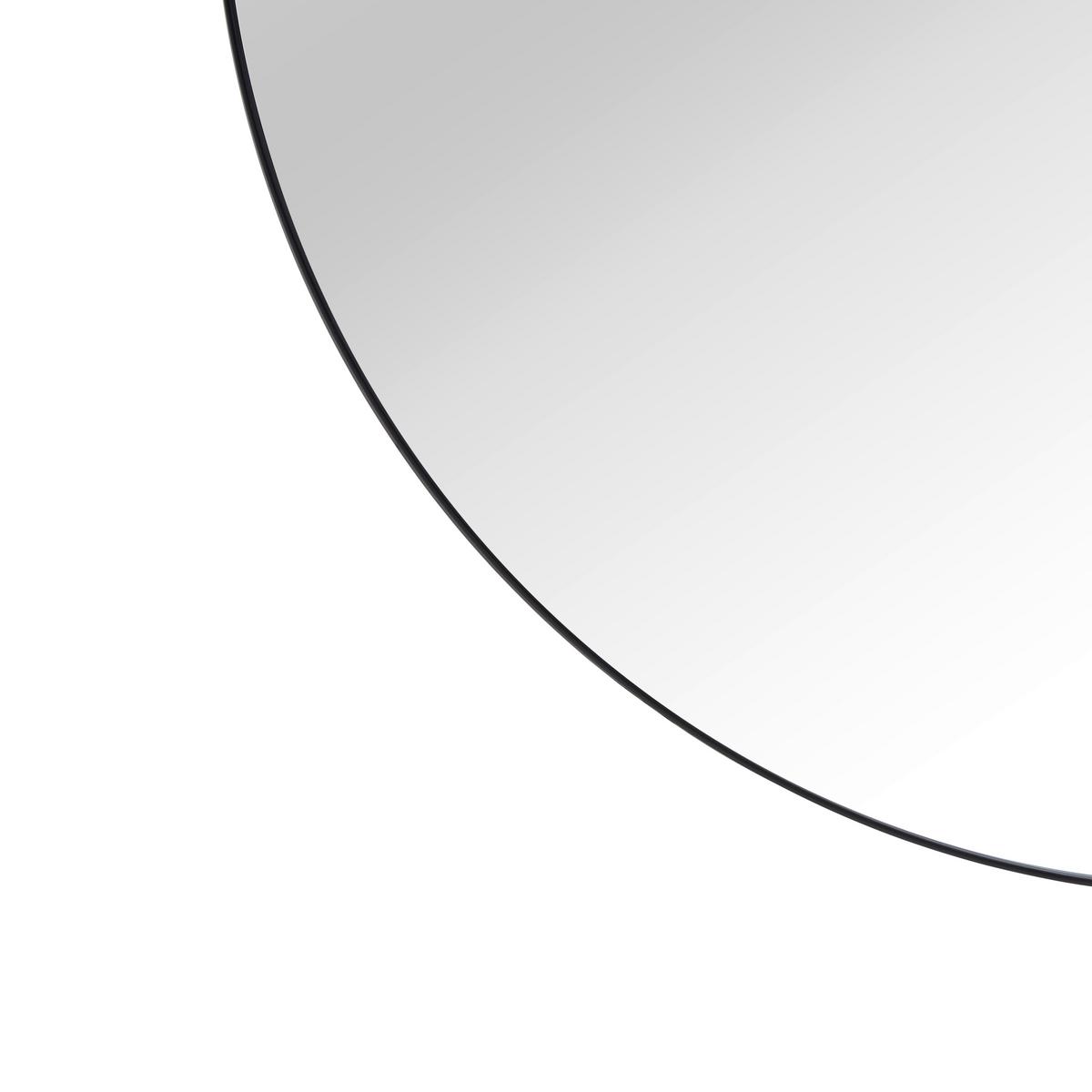 Spiegel Alva Schwarz ⌀ ca. 80cm - Schwarz, MODERN, Glas/Metall (80/80/1,5cm) - Mömax