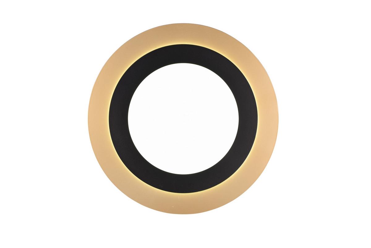 LED-Deckenleuchte Morgan Schwarz/Gold max. 42 Watt - Goldfarben/Schwarz, Basics, Metall (45/4,2cm) - Trio Leuchten