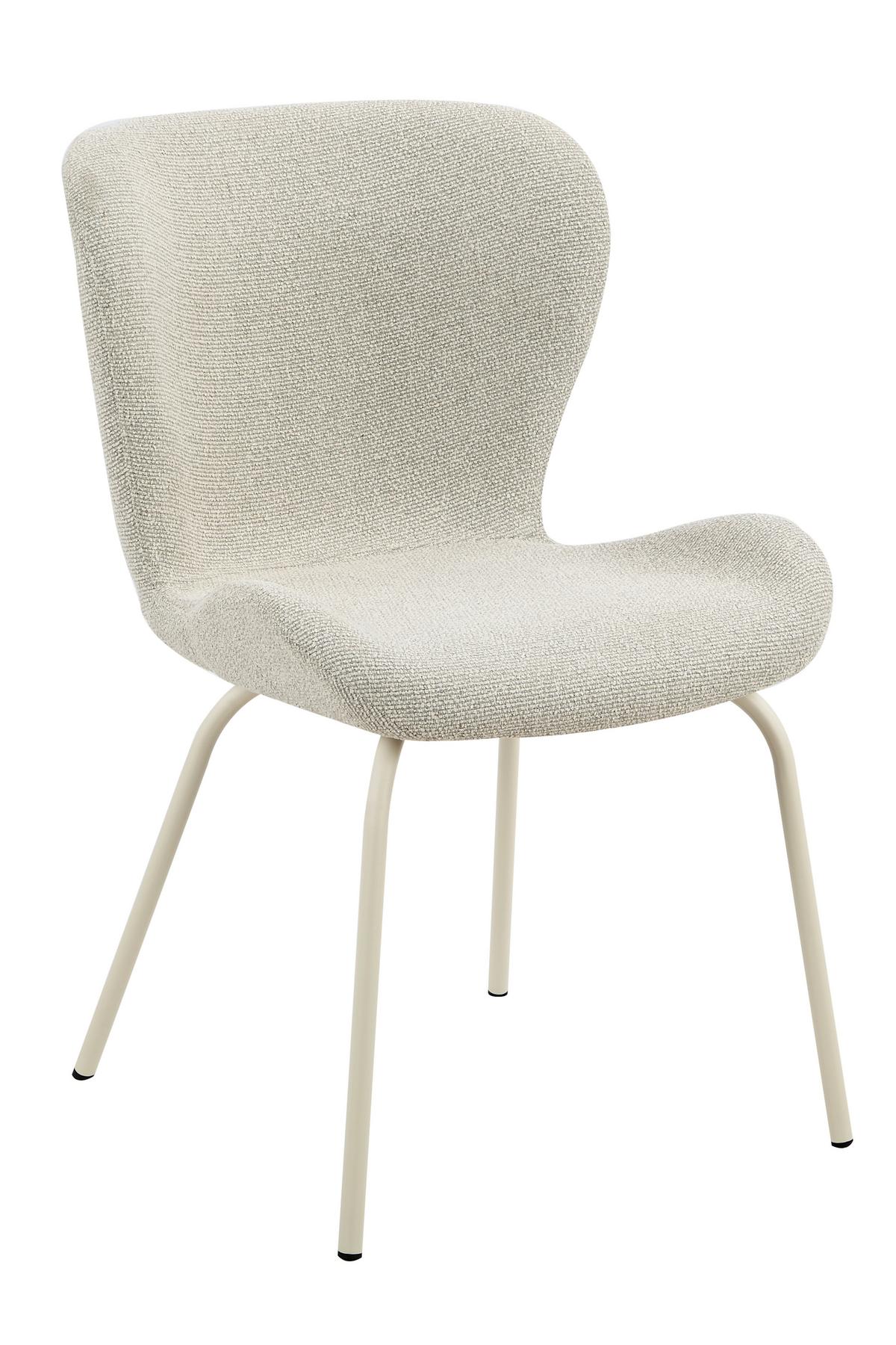 STUHL-SET LAGOS S 2ER-SET - Beige/Creme, MODERN, Textil/Metall (50/83,5/60cm) - MID.YOU