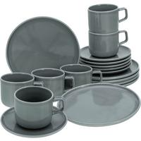 Kavni Servis Chef Collection Grey, 18-Delni - siva, Basics, keramika - Creatable