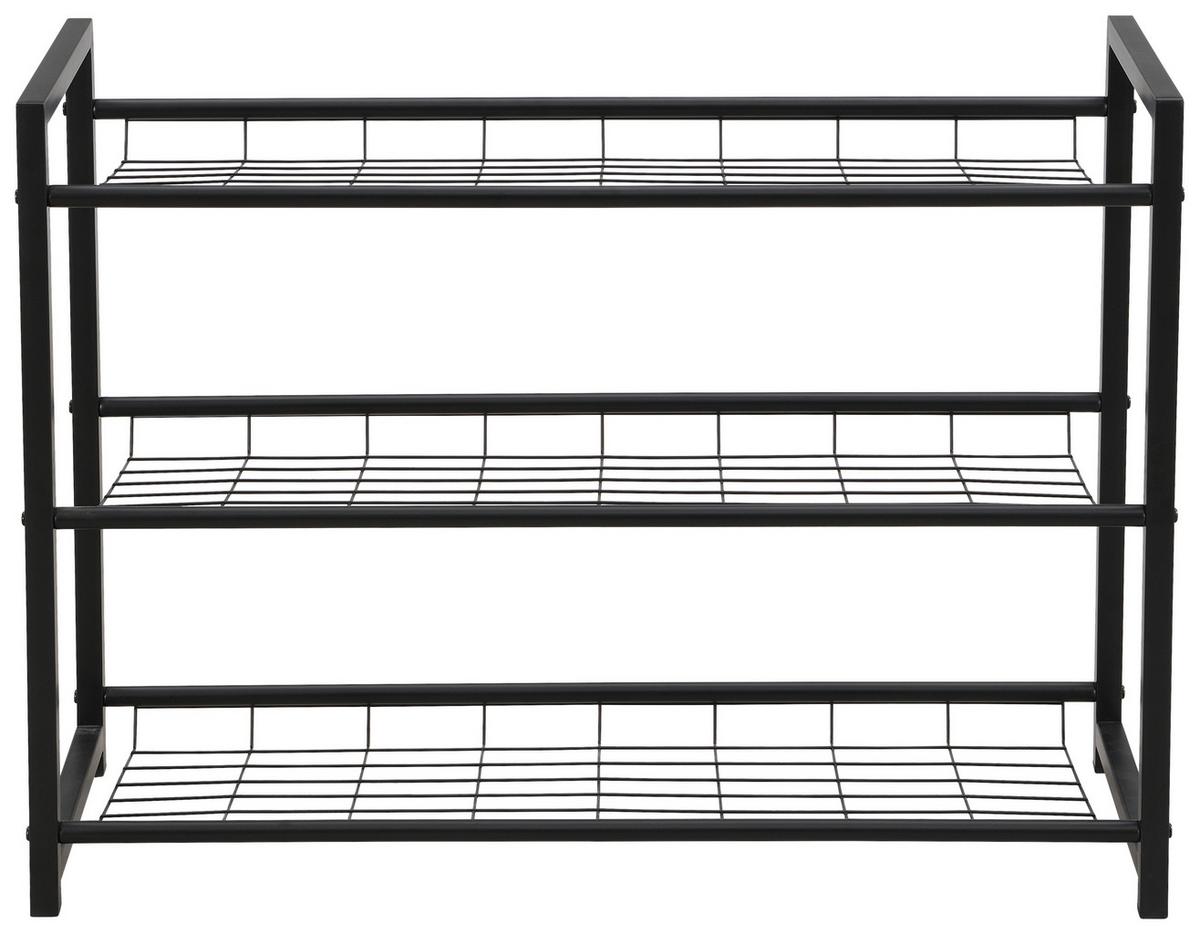 Stalak Za Cipele Shoe 2 - crna, Moderno, metal (80/60/30cm) - Modern Living