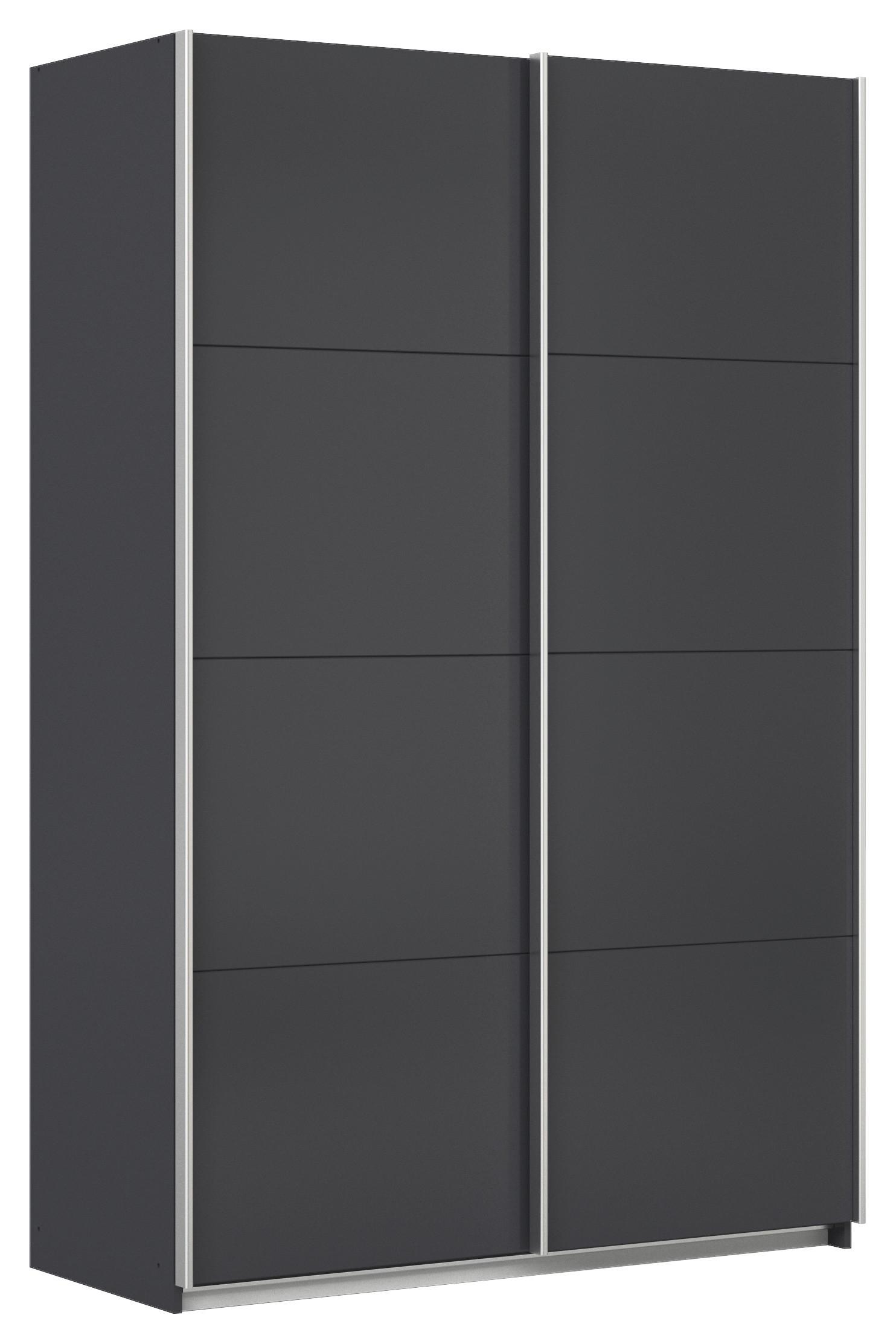 Ormar S Kliznim Vratima Feldkirch - antracit/boje aluminija, Moderno, drvni materijal/metal (136/210/62cm)