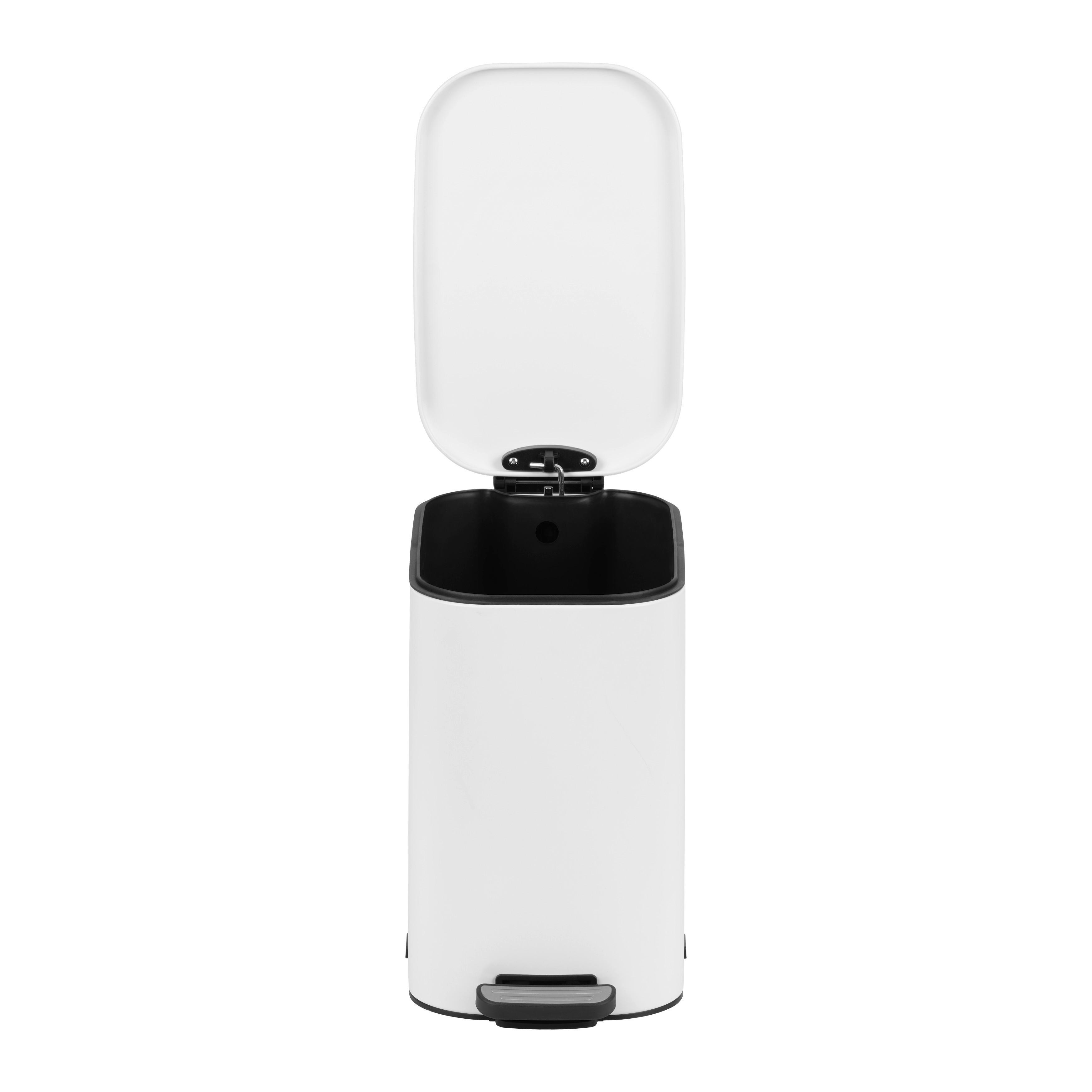 Treteimer Vario Weiß Ca. 20 L - črna/bela, Moderno, kovina/umetna masa (23,4/41,3/37,6cm) - Mömax