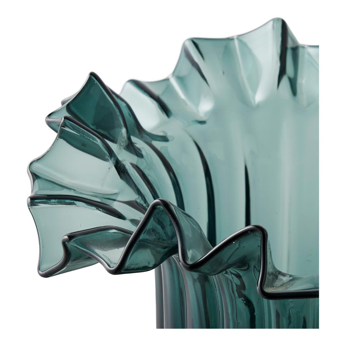 Vase Dunkelgrün - Dunkelgrün, Basics, Glas (25/30cm)