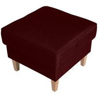 Hocker Lorris Dunkelrot Flachgewebe - Buchefarben/Dunkelrot, Design, Holz/Textil (53/45/53cm) - Max Winzer