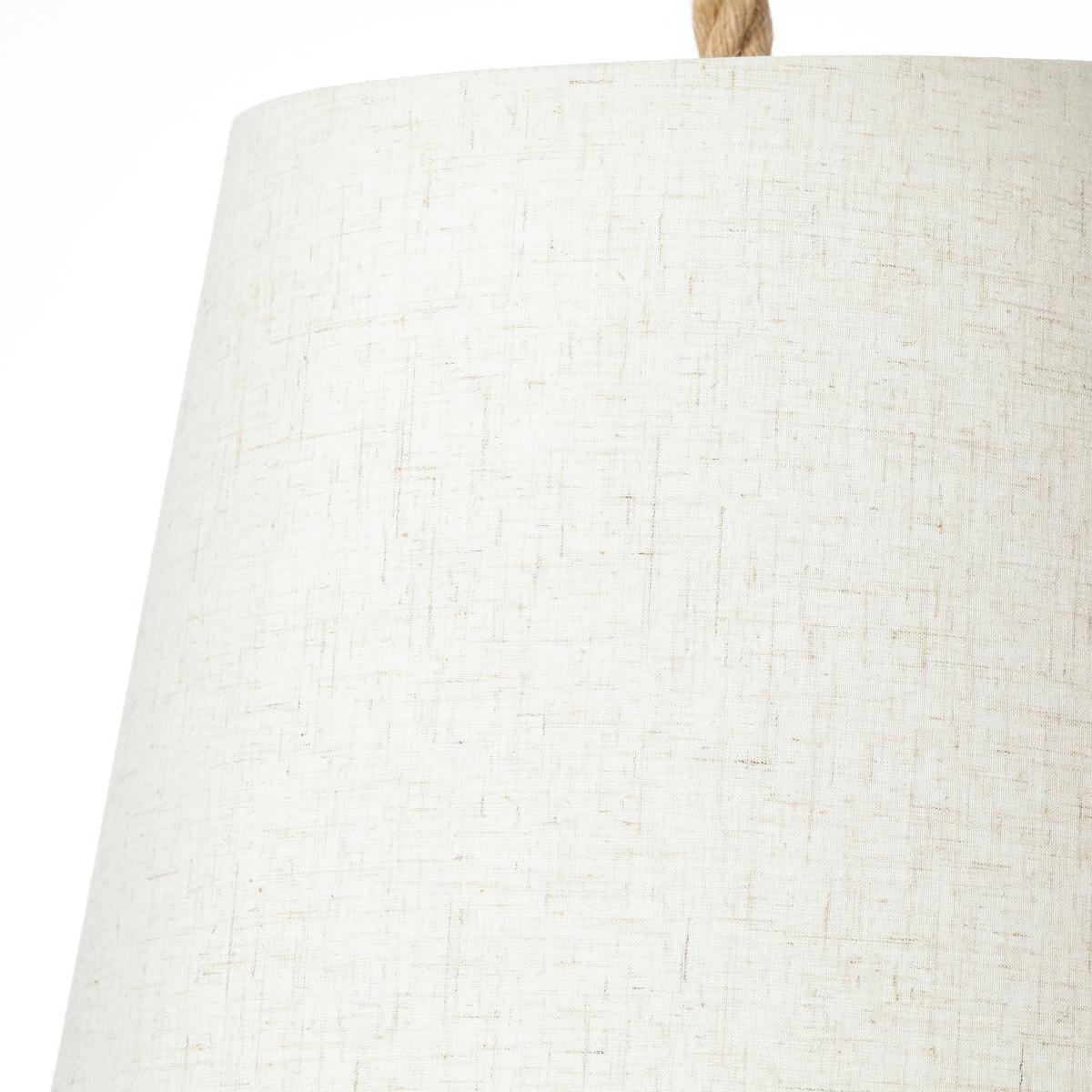 Hängeleuchte Sailor Naturfarben/Weiß max. 40 Watt - Naturfarben/Weiß, Basics, Textil/Metall (35/130cm) - Brilliant