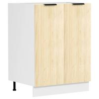 Kuhinjska Spodnja Omarica Fasola, Bela, Hrast, Š 60cm - črna/bela, Trend, umetna masa/leseni material (60/82/46cm) - MID.YOU