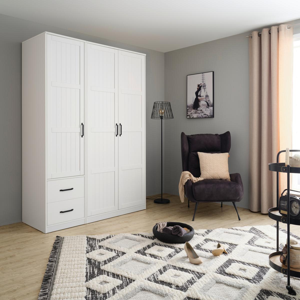 DULAP USI ROTATIVE MADITA 1T/2L - alb, Romantik / Landhaus, lemn (52/220/60cm) - Mömax