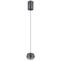 LAMPA WISZĄCA LED 15209 - opal/szary, Design, tworzywo sztuczne/metal (10/200cm) - Globo