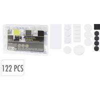 Padlóvédő 122db - fekete/fehér, textil