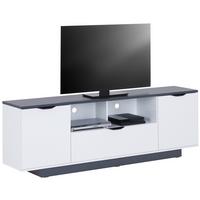 Măsuță TV MX 198 - alb/alb lucios intens, Modern, material pe bază de lemn (194,2/65/40cm) - Modern Living