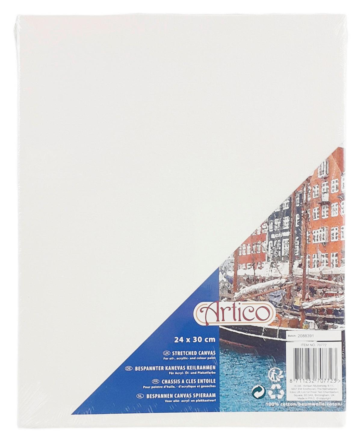 Festővászon Canvas Kb. 24/30cm - fehér, textil/fa (24/30cm)