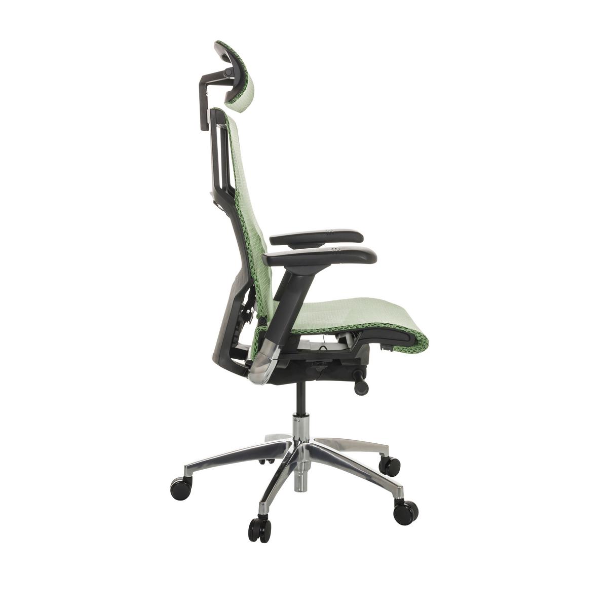 Pisarniški Stol Dynafit Ii, Zelena - srebrne barve/zelena, Basics, kovina/umetna masa (67/119-135/60cm) - MID.YOU