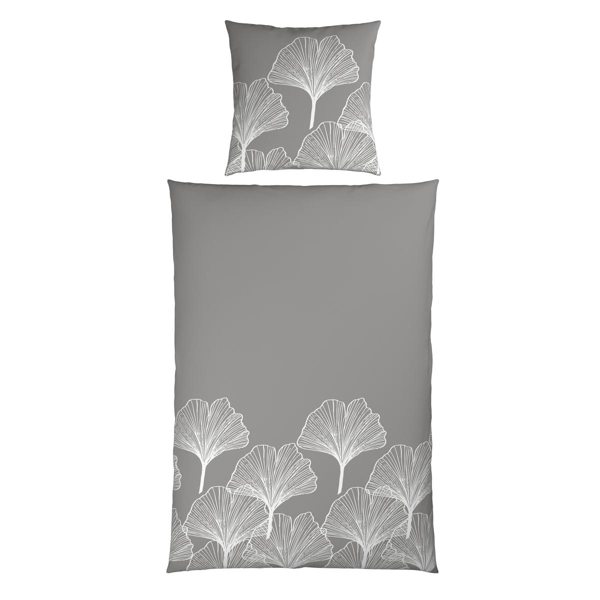 Bettwäsche Noa Grau/Weiß ca. 135x200cm - Weiß/Grau, Textil (135/200cm) - Mömax