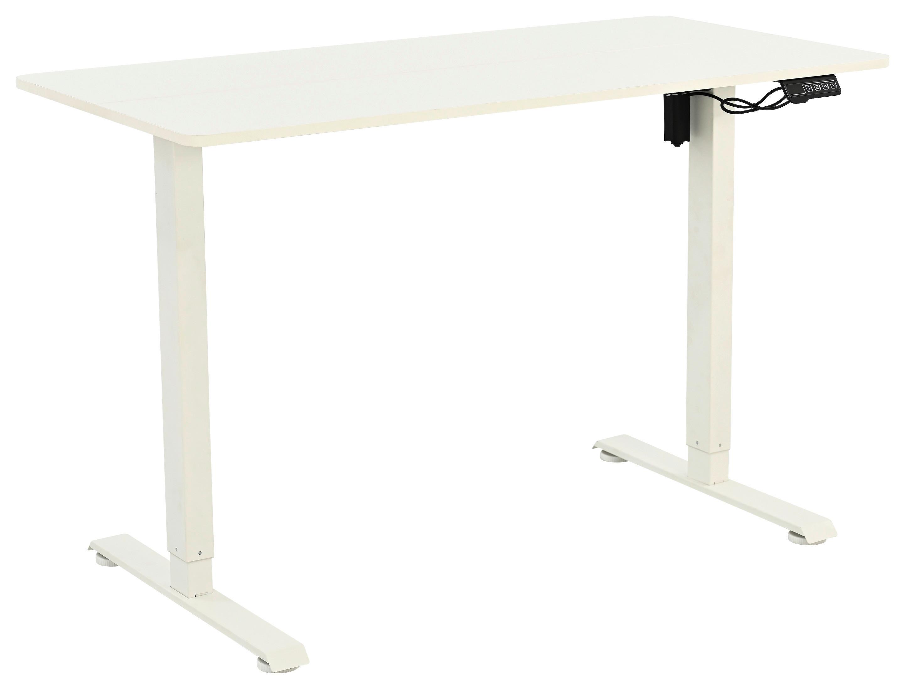 Dvižna Miza Emil 3, Bela, 120x72-118cm - bela, Trend, kovina/leseni material (120/72-118/60cm)